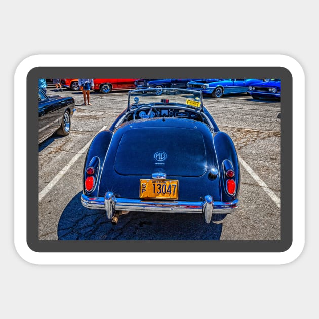 1960 MG MGA Roadster Sports Car Sticker by Gestalt Imagery